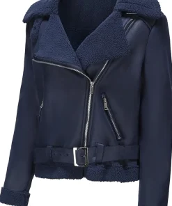 womens-fleece-lined-blue-faux-leather-jacket