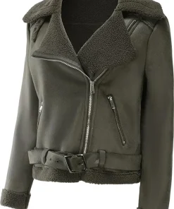 womens-fleece-lined-green-faux-leather-jacket