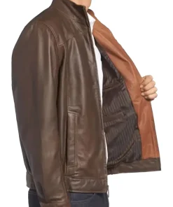 mens-band-collar-brown-faux-leather-bomber-jacket