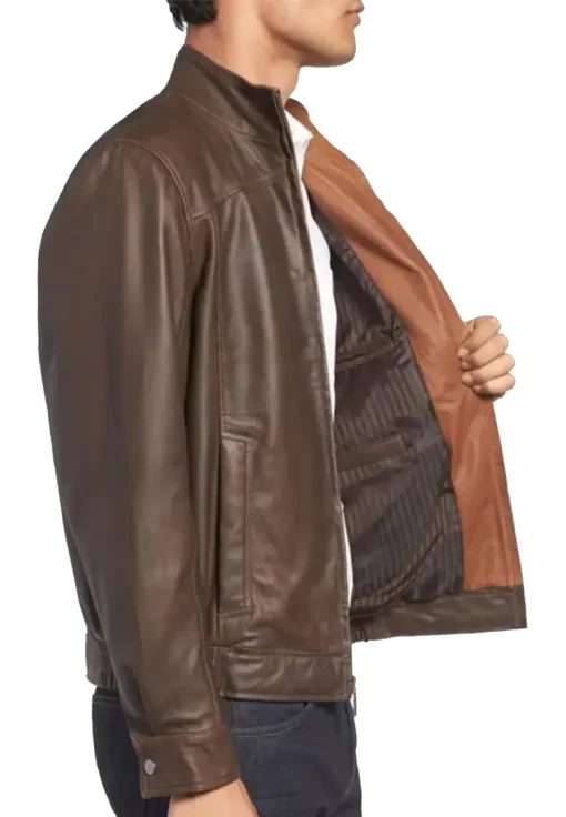 mens-band-collar-brown-faux-leather-bomber-jacket