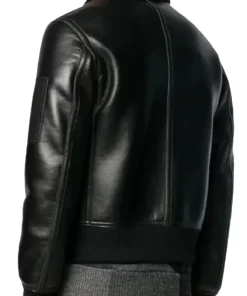 mens-biker-black-faux-leather-bomber-shearling-jacket