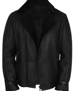mens-black-aviator-faux-leather-shearling-jacket