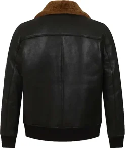 mens-black-bomber-aviator-faux-leather-shearling-jacket