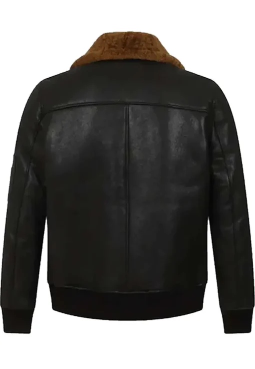 mens-black-bomber-aviator-faux-leather-shearling-jacket