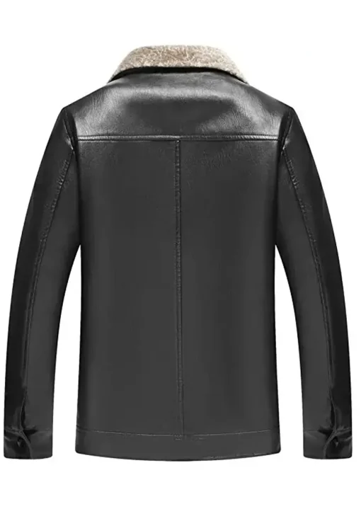 mens-black-faux-leather-fur-jacket