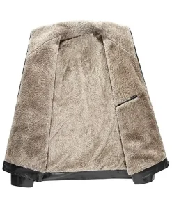 mens-black-faux-leather-fur-jacket