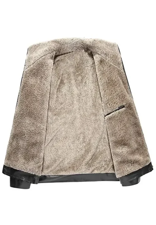 mens-black-faux-leather-fur-jacket