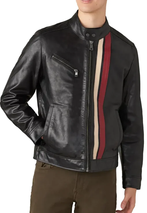 mens-black-faux-leather-jacket-with-multi-stripe