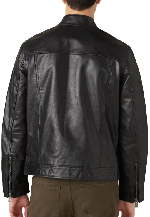 mens-black-faux-leather-jacket-with-multi-stripe