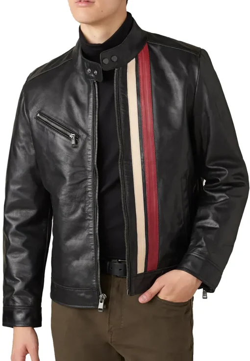 mens-black-faux-leather-jacket-with-multi-stripe