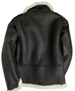 mens-black-faux-leather-shearling-bomber-jacket