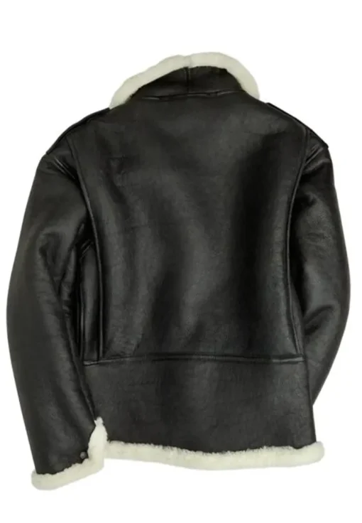 mens-black-faux-leather-shearling-bomber-jacket