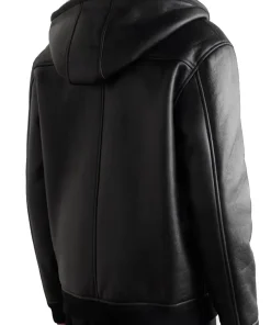 mens-black-faux-leather-shearling-bomber-jacket-with-hood