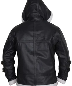 mens-black-faux-leather-shearling-hooded-jacket