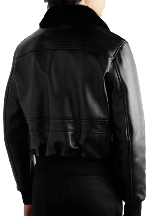 mens-black-shearling-collar-faux-leather-bomber-jacket