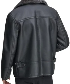 mens-black-shearling-collar-faux-leather-jacket