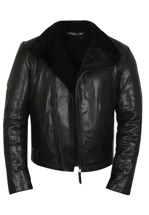 mens-black-shearling-faux-leather-biker-jacket