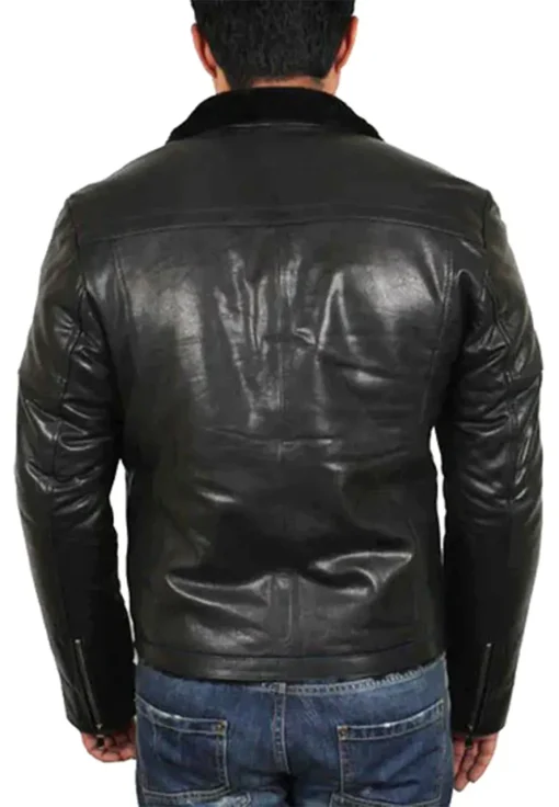 mens-black-shearling-faux-leather-biker-jacket