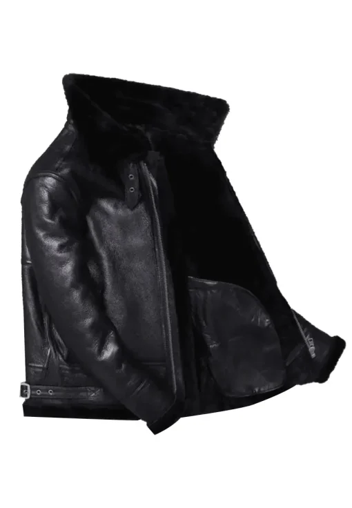 mens-black-shearling-faux-leather-bomber-jacket