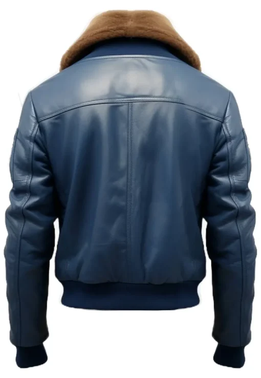 mens-blue-faux-leather-shearling-bomber-jacket