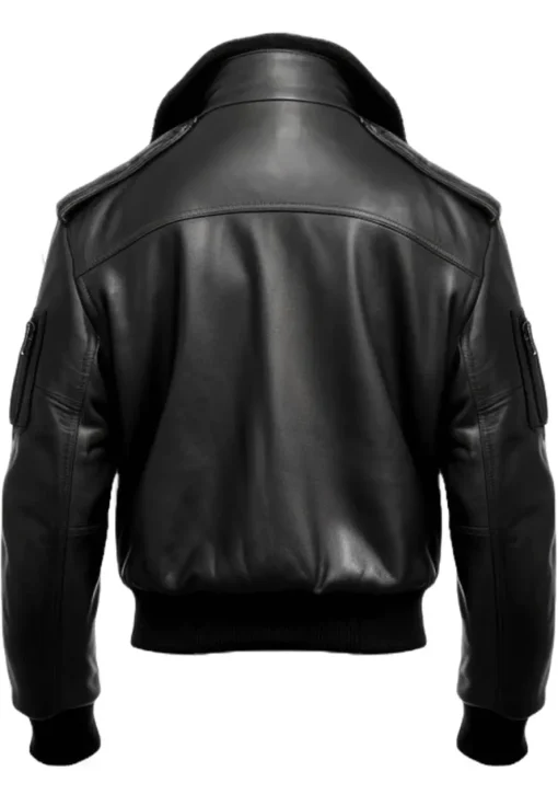 mens-bomber-faux-leather-black-jacket