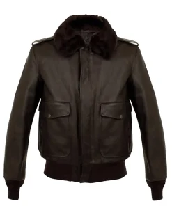mens-brown-faux-leather-shearling-bomber-jacket