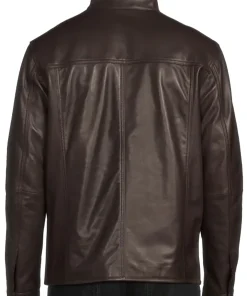 mens-brown-faux-leather-stand-collar-jacket