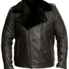mens-dark-brown-faux-leather-shearling-jacket