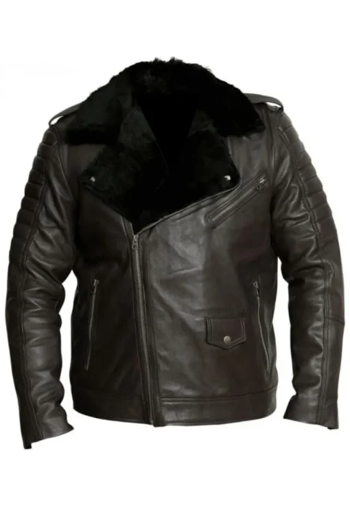 mens-dark-brown-faux-leather-shearling-jacket