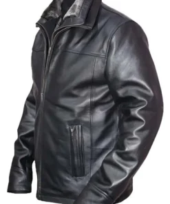 mens-double-neck-shearling-collar-black-faux-leather-jacket