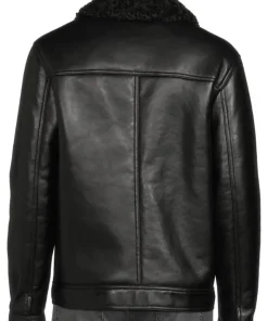 mens-faux-fur-lined-black-faux-leather-jacket