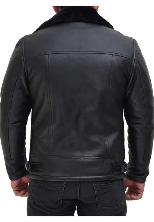 mens-faux-leather-black-shearling-jacket