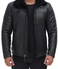 mens-faux-leather-black-shearling-jacket