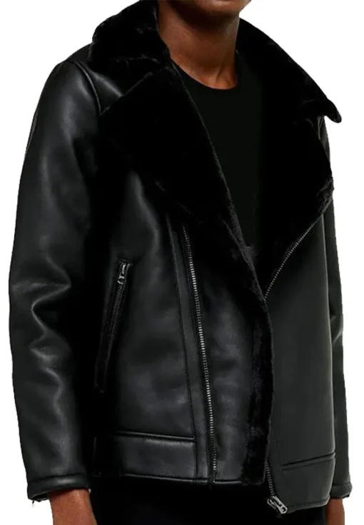 mens-faux-leather-shearling-black-jacket