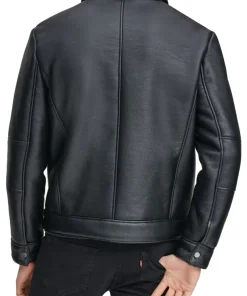 mens-faux-shearling-collar-black-faux-leather-jacket