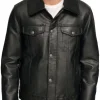 mens-faux-shearling-collar-black-faux-leather-trucker-jacket
