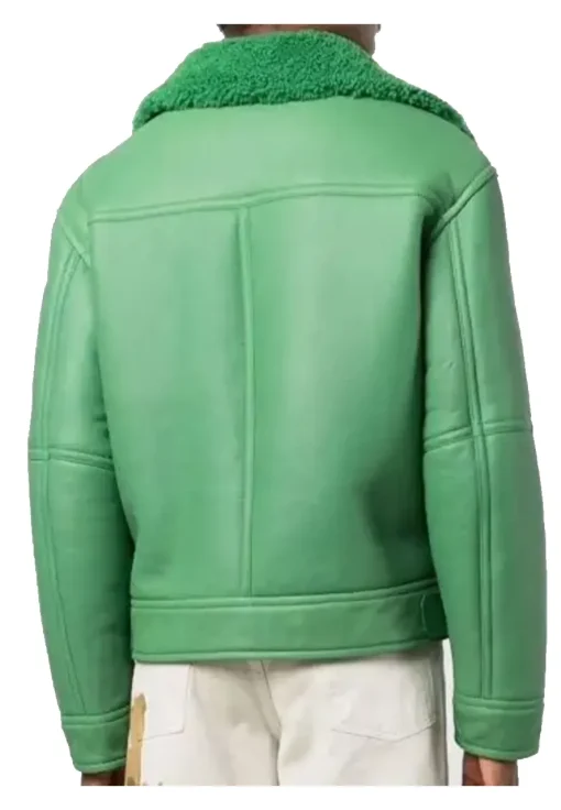 mens-green-faux-leather-shearling-jacket