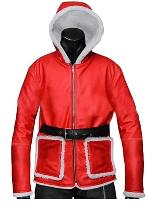 mens-hooded-red-faux-leather-shearling-jacket