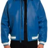 mens-icon-blue-faux-leather-bomber-jacket