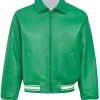 mens-icon-green-faux-leather-bomber-jacket