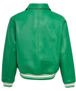 mens-icon-green-faux-leather-bomber-jacket