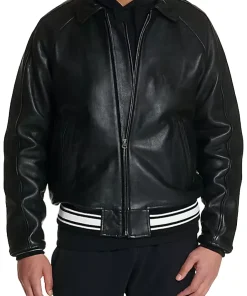 mens-icon-jet-black-faux-leather-bomber-jacket