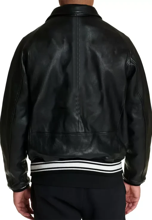 mens-icon-jet-black-faux-leather-bomber-jacket