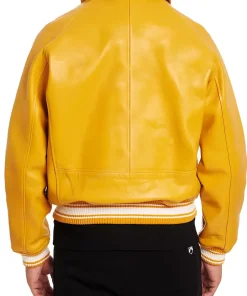 mens-icon-mustard-faux-leather-bomber-jacket