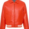 mens-icon-orange-faux-leather-bomber-jacket