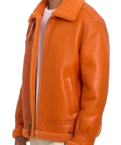 mens-icon-orange-faux-leather-shearling-jacket