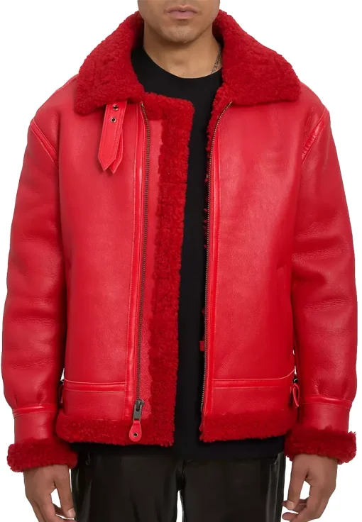mens-icon-red-faux-leather-shearling-jacket