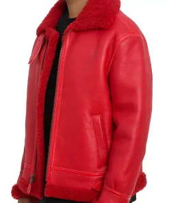 mens-icon-red-faux-leather-shearling-jacket