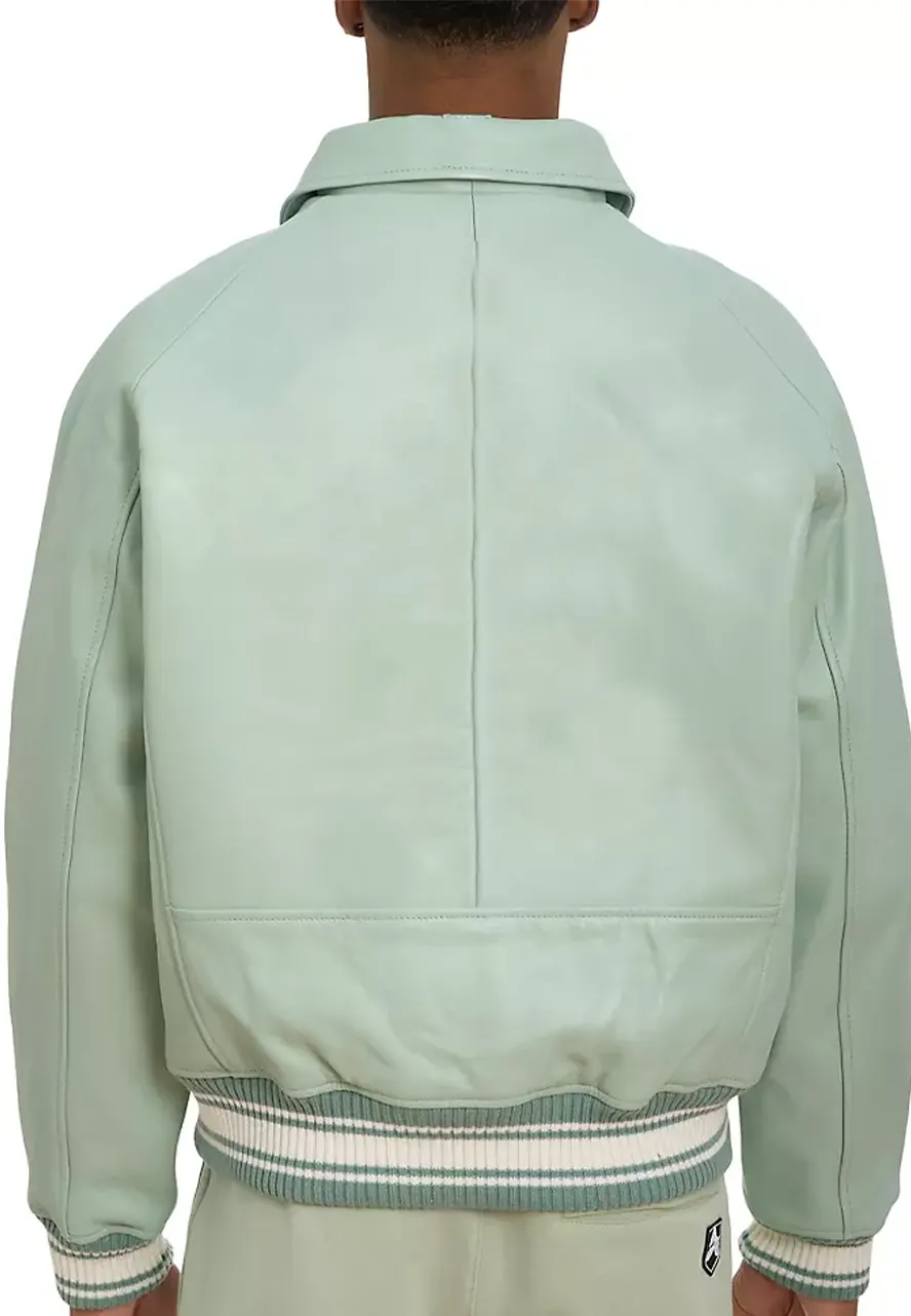 Men’s Icon Seafoam Faux Leather Bomber Jacket 3 mens-icon-seafoam-faux-leather-bomber-jacket