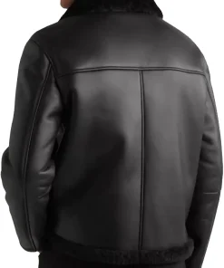 mens-jet-black-faux-leather-shearling-jacket